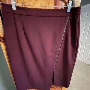 Women's Halogen Skirt - Burgundy - Sz 14